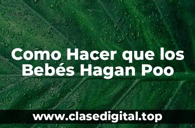 ¿Qué es Hacer Poo y para Qué Sirve?