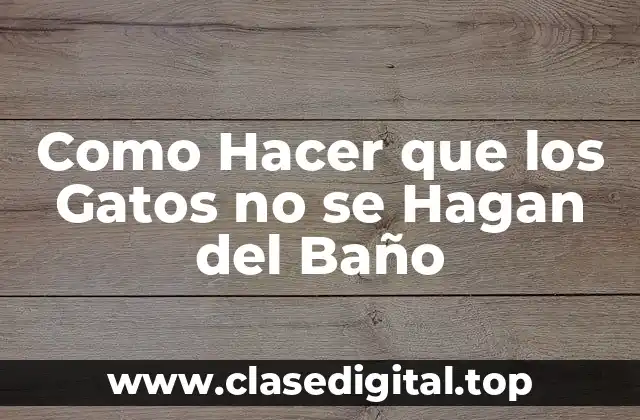 Como Hacer que los Gatos no se Hagan del Baño