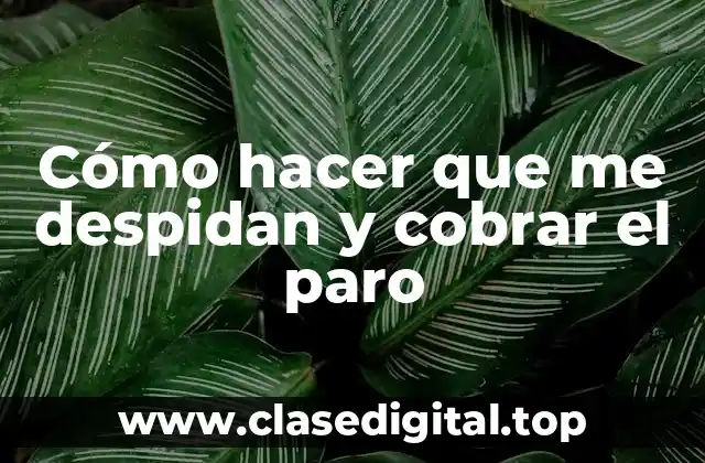 Cómo hacer que me despidan y cobrar el paro