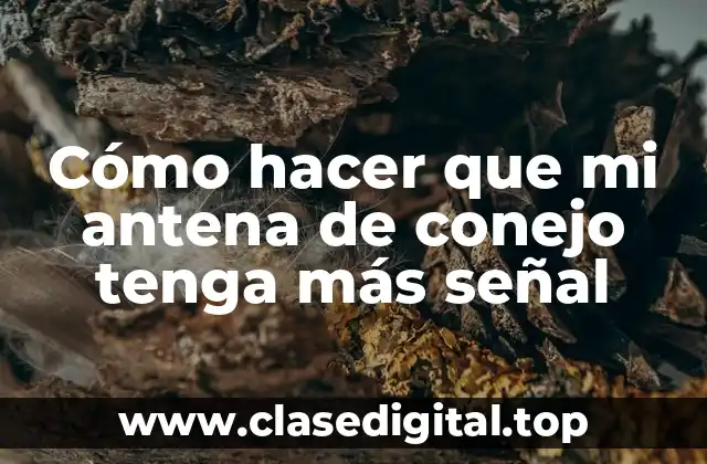 Cómo hacer que mi antena de conejo tenga más señal