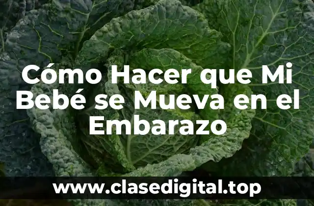 Cómo Hacer que Mi Bebé se Mueva en el Embarazo