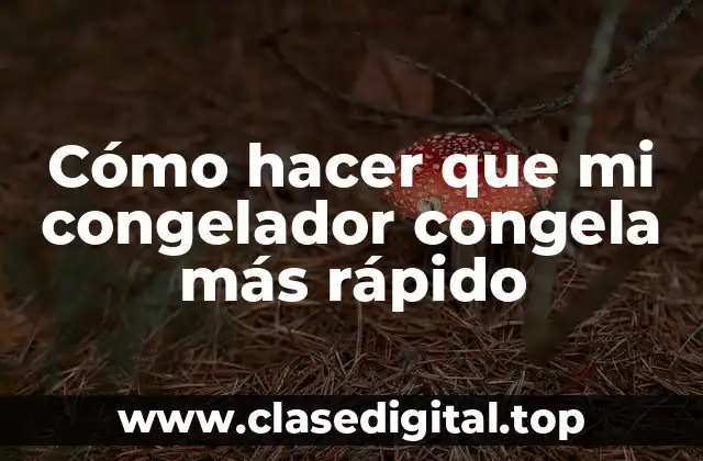 Cómo hacer que mi congelador congela más rápido