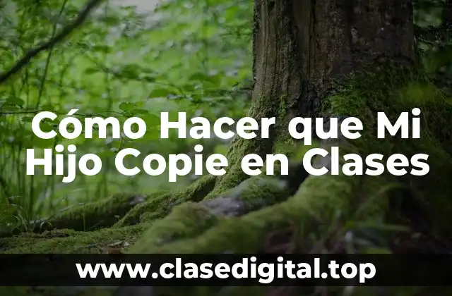 Cómo Hacer que Mi Hijo Copie en Clases