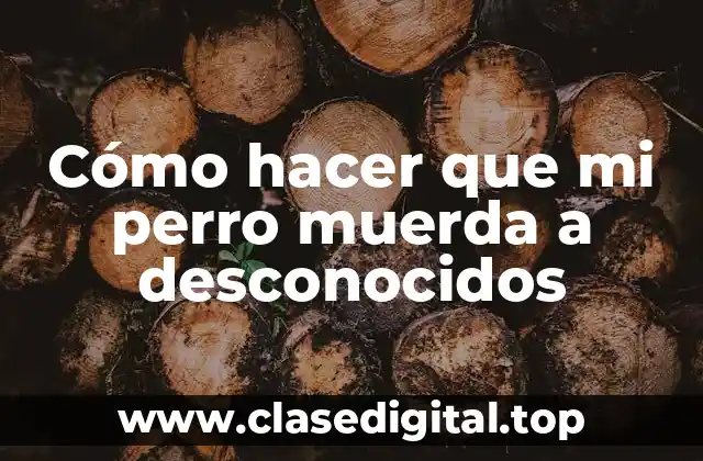 Cómo hacer que mi perro muerda a desconocidos