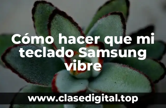 Cómo hacer que mi teclado Samsung vibre