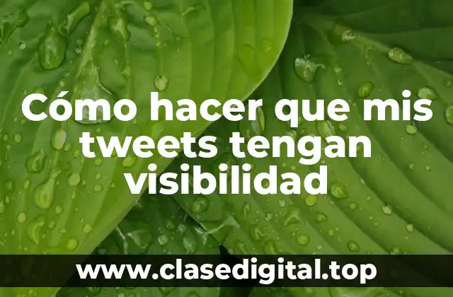 Cómo hacer que mis tweets tengan visibilidad