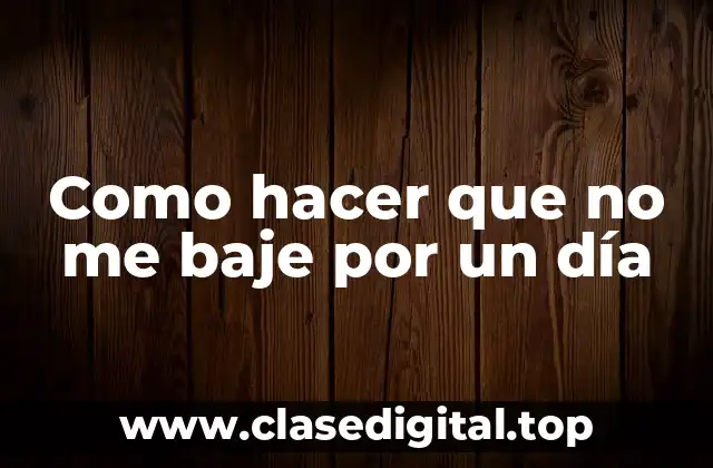 Mantener la energía durante todo el día