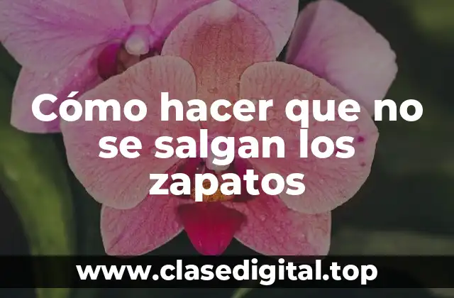 Cómo hacer que no se salgan los zapatos