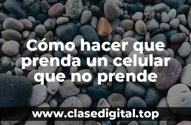 Cómo hacer que prenda un celular que no prende