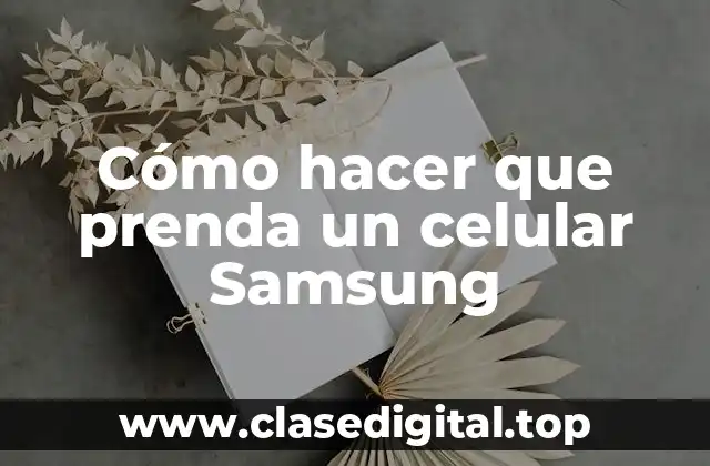 Cómo hacer que prenda un celular Samsung