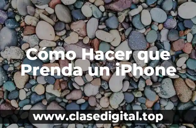 Cómo Hacer que Prenda un iPhone
