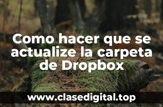 Como hacer que se actualize la carpeta de Dropbox