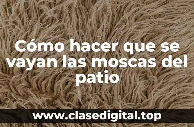 Cómo hacer que se vayan las moscas del patio
