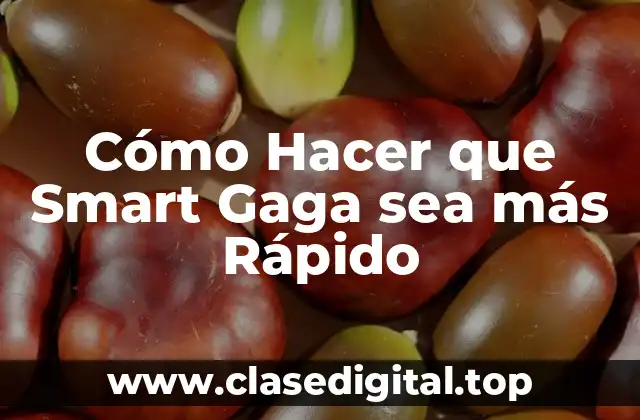 Cómo Hacer que Smart Gaga sea más Rápido