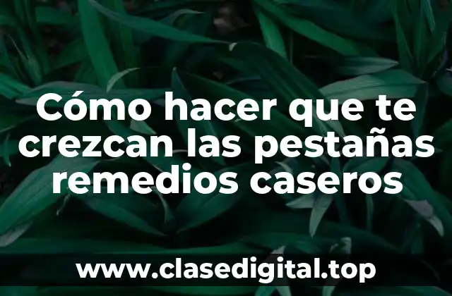 Cómo hacer que te crezcan las pestañas remedios caseros