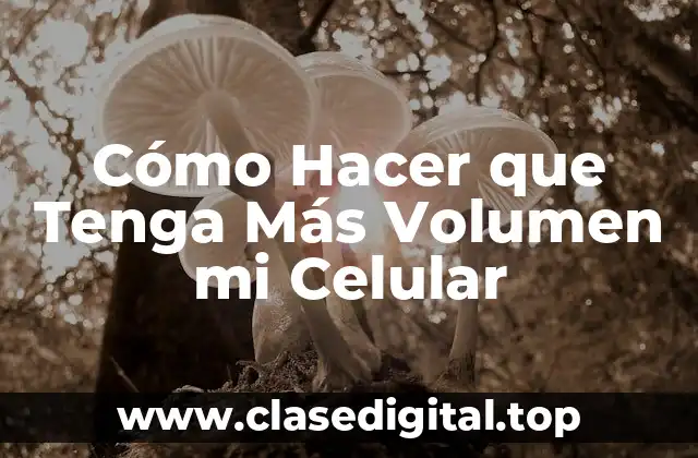 Cómo Hacer que Tenga Más Volumen mi Celular