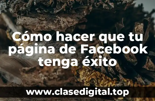 Cómo hacer que tu página de Facebook tenga éxito
