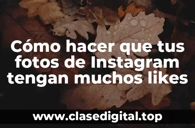 Cómo hacer que tus fotos de Instagram tengan muchos likes