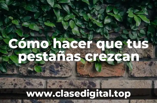 Cómo hacer que tus pestañas crezcan