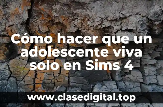 Cómo hacer que un adolescente viva solo en Sims 4