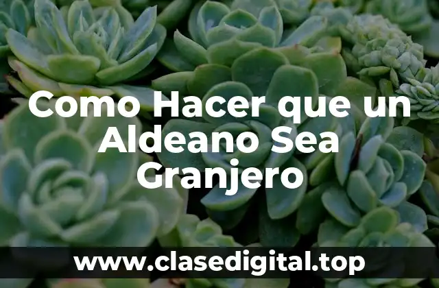 Como Hacer que un Aldeano Sea Granjero