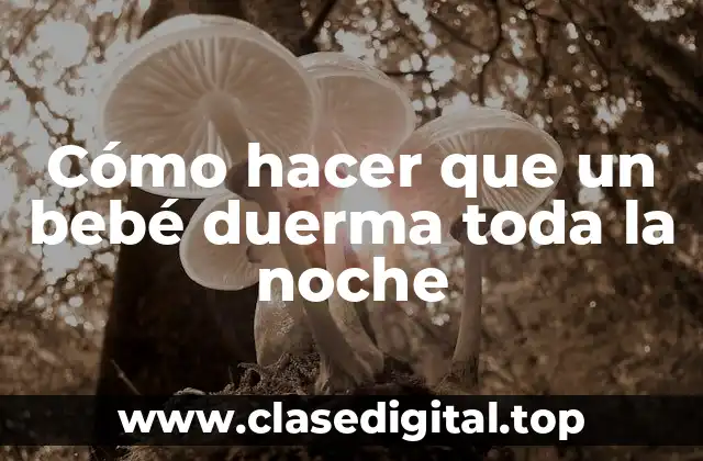 Cómo hacer que un bebé duerma toda la noche