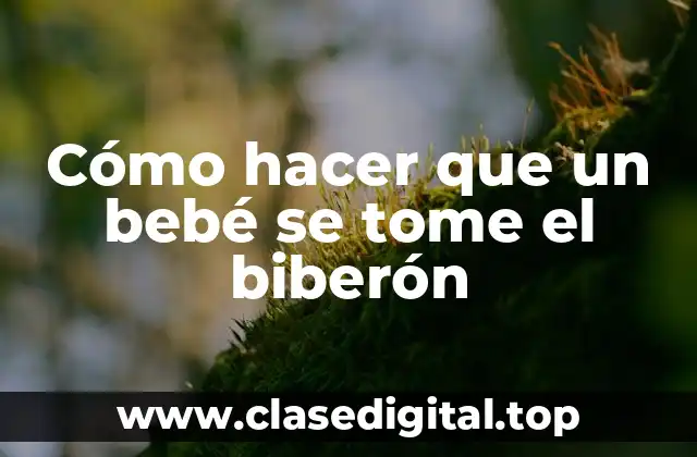 Cómo hacer que un bebé se tome el biberón
