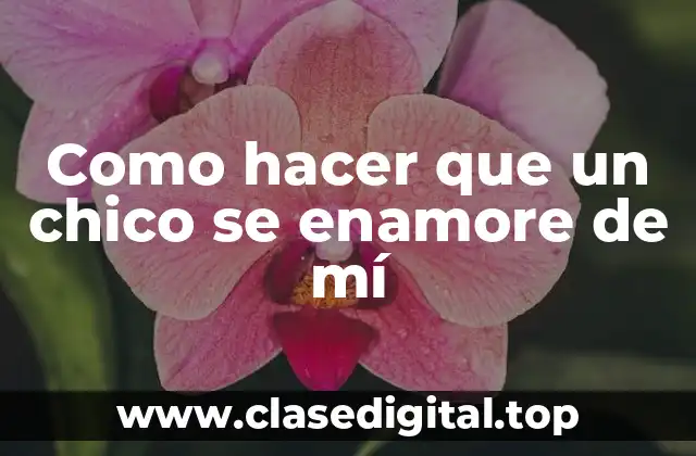 Como hacer que un chico se enamore de mí