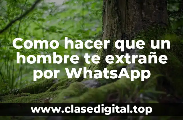 Como hacer que un hombre te extrañe por WhatsApp