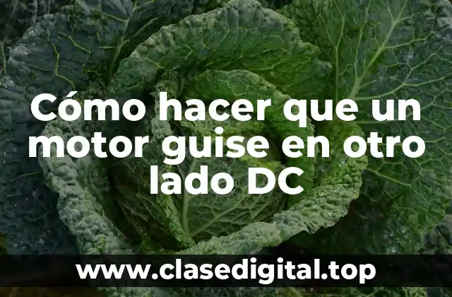 Cómo hacer que un motor guise en otro lado DC