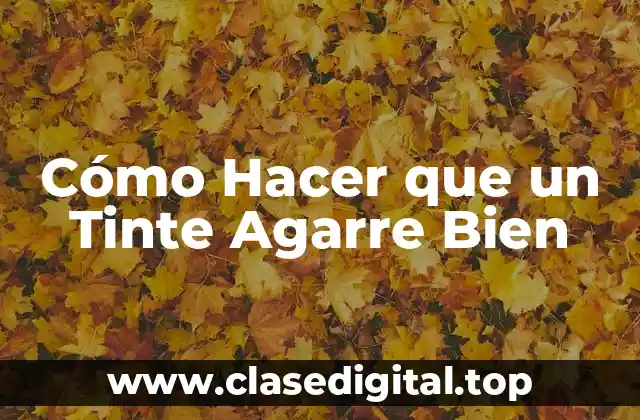 Cómo Hacer que un Tinte Agarre Bien