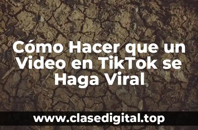 Cómo Hacer que un Video en TikTok se Haga Viral