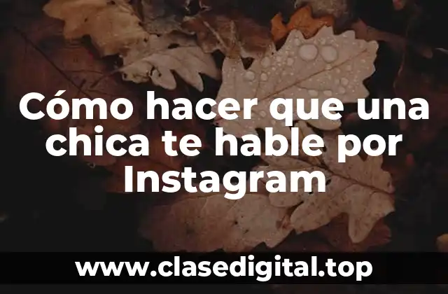 Cómo hacer que una chica te hable por Instagram