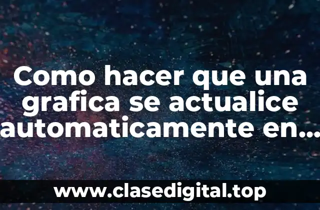 Como hacer que una grafica se actualice automaticamente en Excel