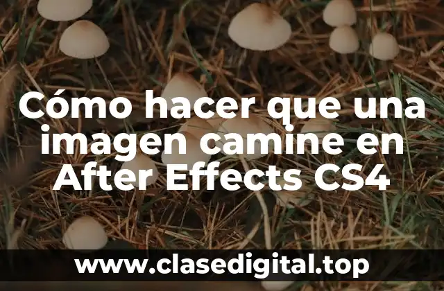 Cómo hacer que una imagen camine en After Effects CS4