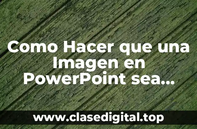Como Hacer que una Imagen en PowerPoint sea Transparente