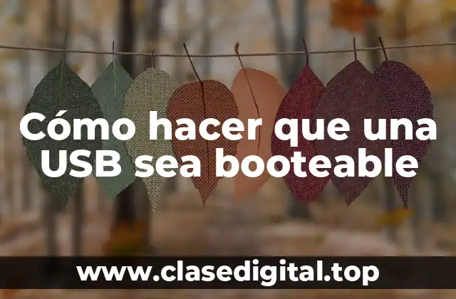 Cómo hacer que una USB sea booteable