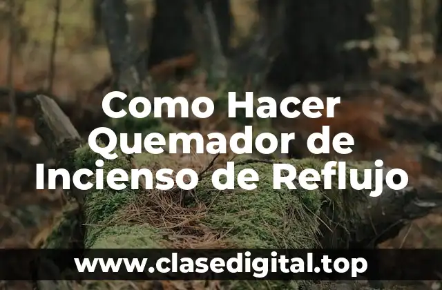 Como Hacer Quemador de Incienso de Reflujo