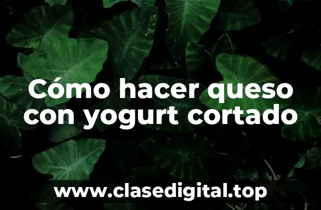 Cómo hacer queso con yogurt cortado