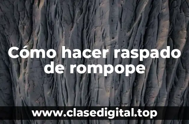 Cómo hacer raspado de rompope