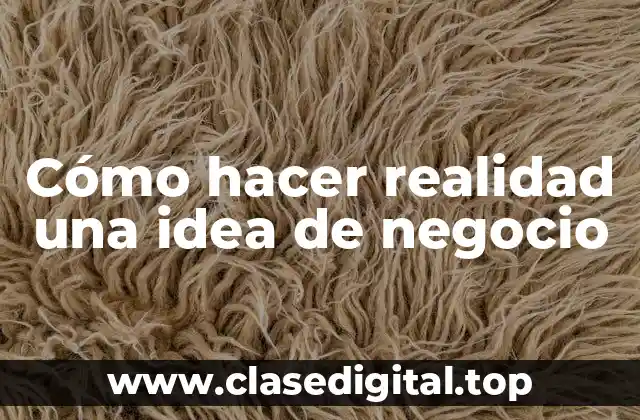 Cómo hacer realidad una idea de negocio