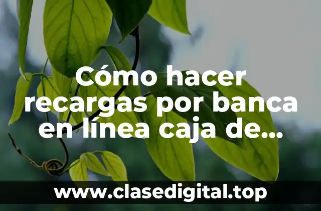Cómo hacer recargas por banca en línea caja de ahorros