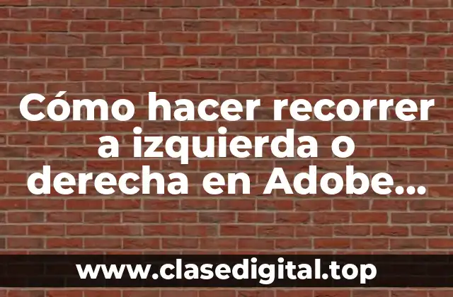 Cómo hacer recorrer a izquierda o derecha en Adobe XD