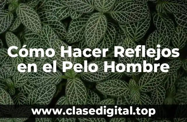 Cómo Hacer Reflejos en el Pelo Hombre
