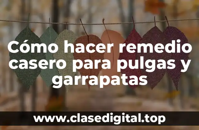 Cómo hacer remedio casero para pulgas y garrapatas