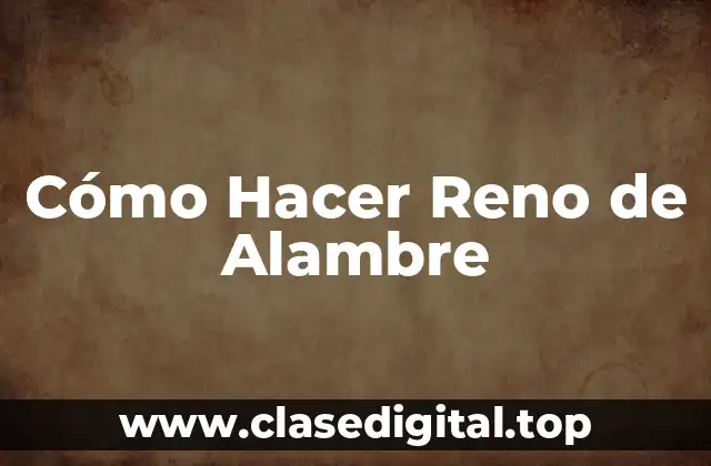 Cómo Hacer Reno de Alambre