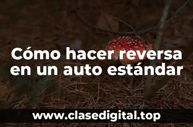 Cómo hacer reversa en un auto estándar