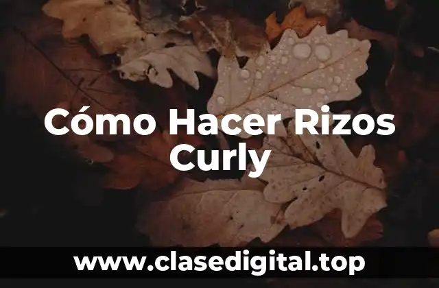 Cómo Hacer Rizos Curly