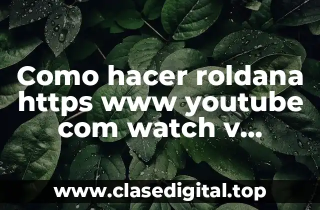 Como hacer roldana https www youtube com watch v 4ztfxuajapu