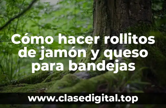 Cómo hacer rollitos de jamón y queso para bandejas